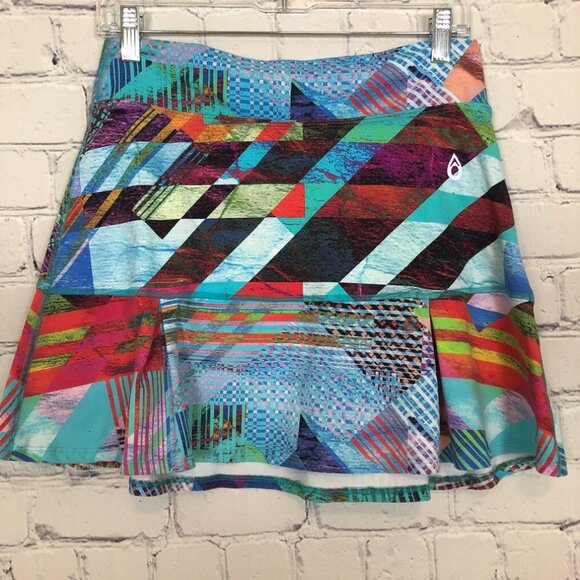 Dona Jo Tennis Golf JoJo Skirt Size 2 Abstract *Flaw - Picture 1 of 5